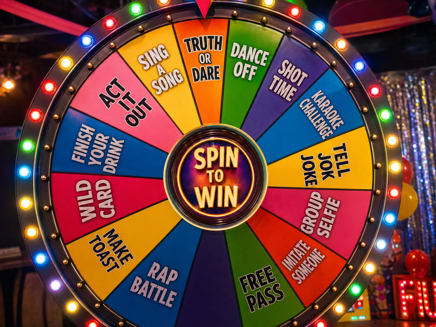 Spin the Party Wheel game